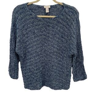 Chico's Blue Crew Neck Sweater